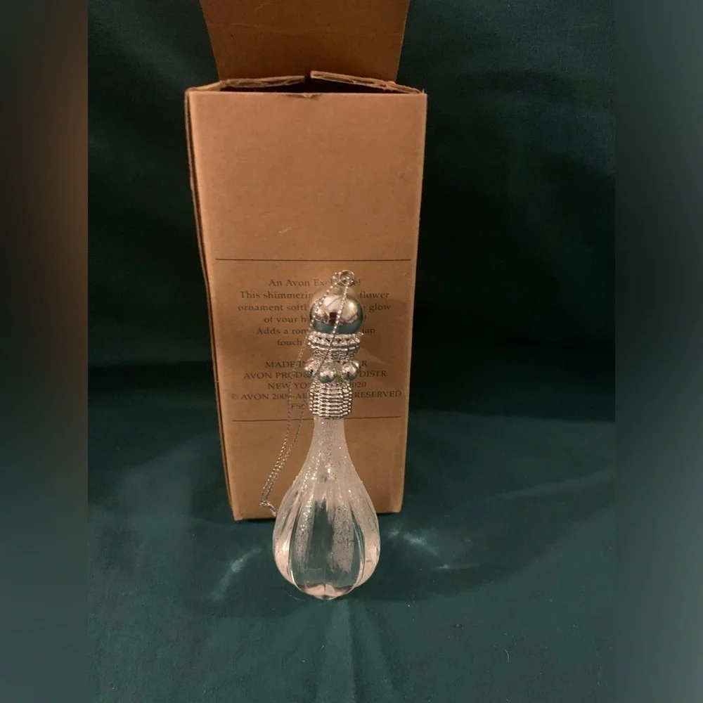 Vintage 2000 Avon Crystal Teardrop Ornament